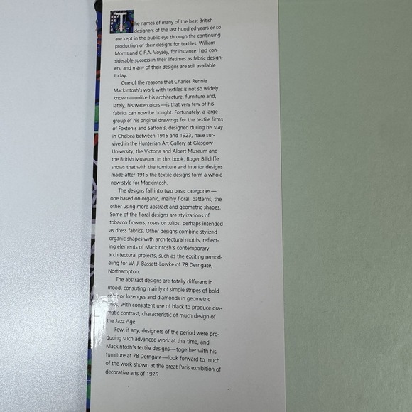 Charles Rennie Mackintosh : Textile Designs by Charles Rennie Mackintosh 1993 - Picture 13 of 13